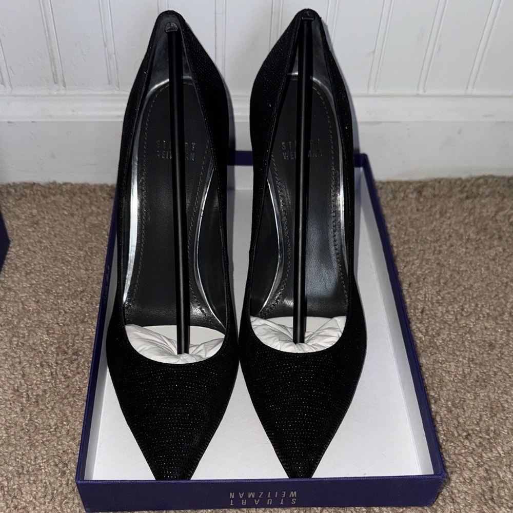 SW - Nouveau Black Goosebump Heels - Sz10 - Retail: $495